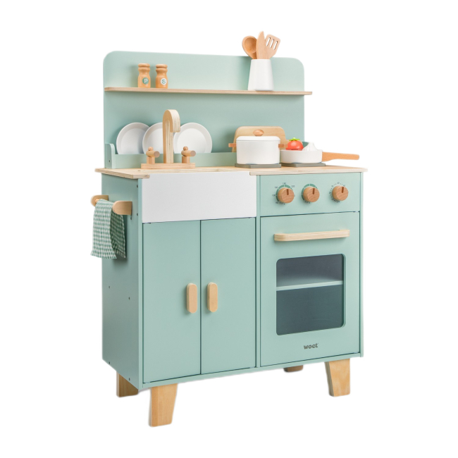 Детские кухни и бытовая техника - Игровой набор New classic toys Мини-кухня зеленая (11082)#2