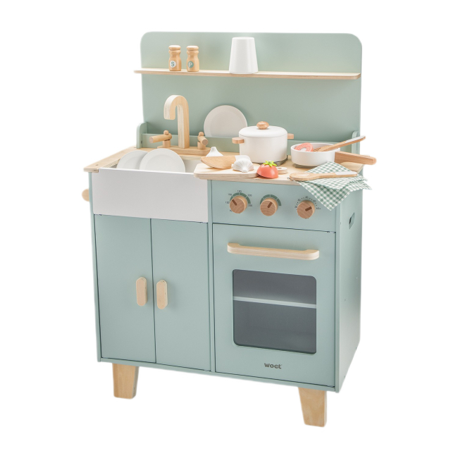 Детские кухни и бытовая техника - Игровой набор New classic toys Мини-кухня зеленая (11082)#3