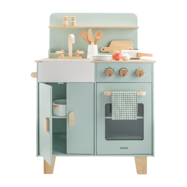 Детские кухни и бытовая техника - Игровой набор New classic toys Мини-кухня зеленая (11082)#4