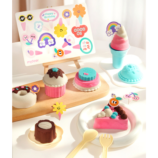 Антистресс игрушки - ​Набор кинетического песка Mideer Сладости (MD4326)#7