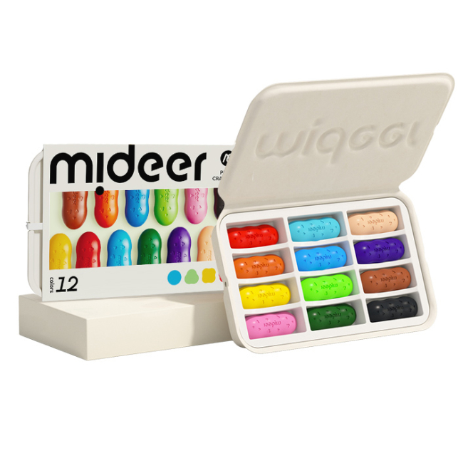 Канцтовары - Крайоны Mideer в виде фасоли 12 цветов (MD6220)#2