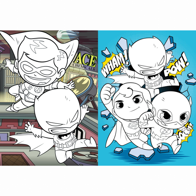 Раскраски и активитибуки (2-6 лет) - Раскраска со стикерами Идейка WB Super Friends (LCB40)#3