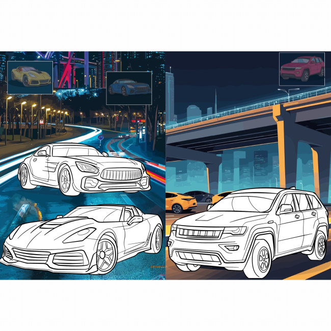 Раскраски и активитибуки (2-6 лет) - Раскраска со стикерами Идейка Автопарк (CB26)#3