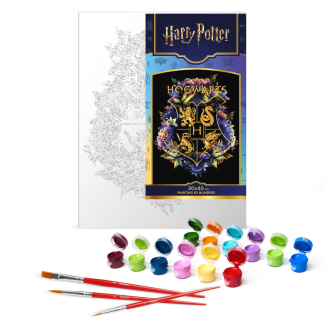 Товары для рисования - Картина по номерам Идейка Harry Potter Герб Хогвартса с красками металлик 30 х 40 (KHO5209)#2