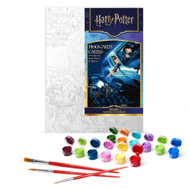 Товары для рисования - Картина по номерам Идейка Harry Potter Полет на авто с красками металлик 40 х 50 (KHO8719)#2