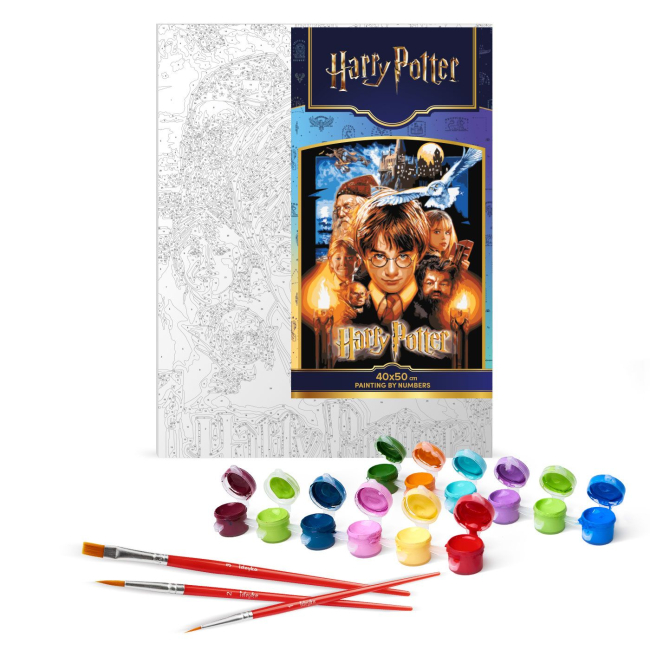Товары для рисования - Картина по номерам Идейка Harry Potter Постер с красками металлик 40 х 50 (KHO8716)#2