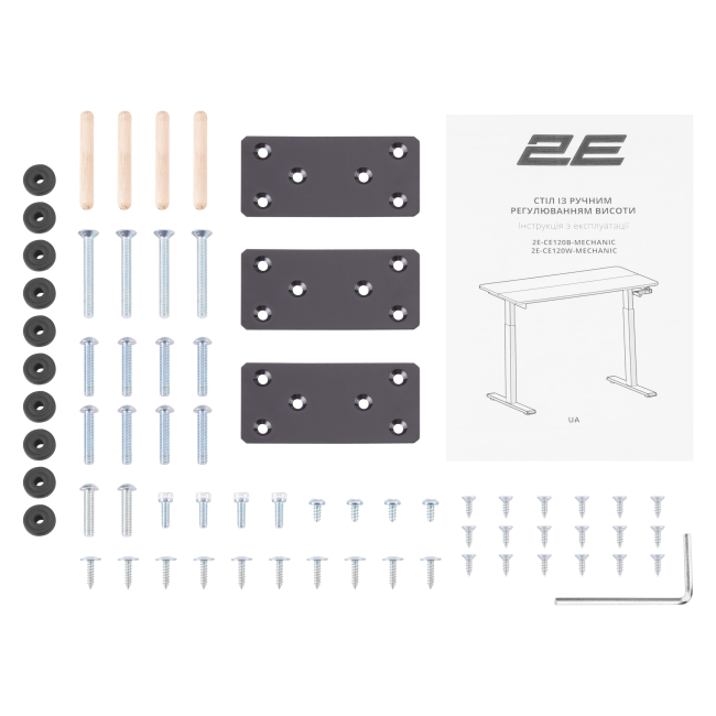 Мебель для геймеров - Компьютерный стол 2E CE120B черный (2E-CE120B-MECHANIC)#6