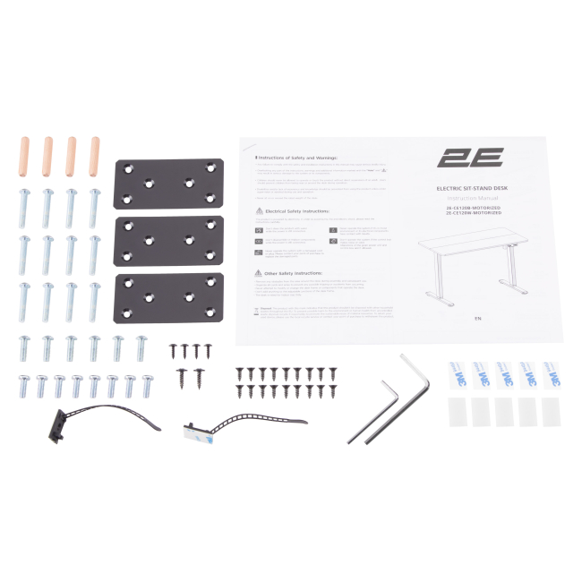 Мебель для геймеров - ​Компьютерный стол 2E CE120W белый (2E-CE120W-MOTORIZED)#6