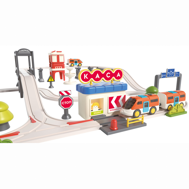 Залізниці та потяги - Ігровий набір Otamanko Rail land Електрична залізна дорога 55 деталей (5320287) (4820242928544)#2