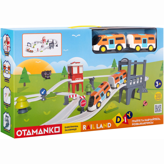 Залізниці та потяги - Ігровий набір Otamanko Rail land Електрична залізна дорога 35 деталей (5320289)#4