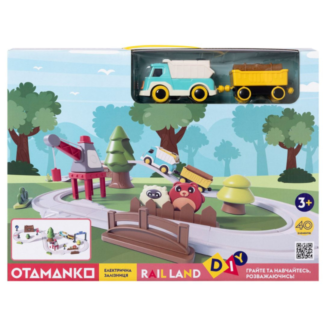 Залізниці та потяги - Ігровий набір Otamanko Rail land Електрична залізна дорога 40 деталей (5320290)#3