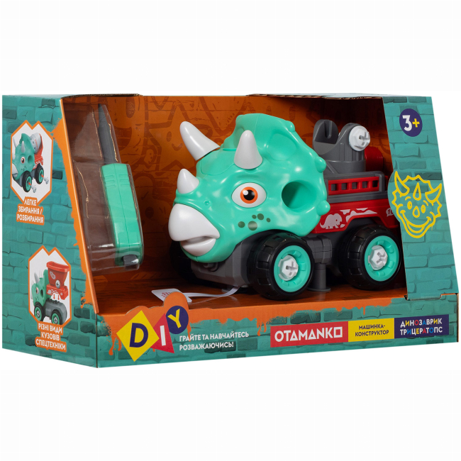 Конструктори з унікальними деталями - Конструктор Otamanko Трицератопс кран Блакитний/червоний (5320300)#3