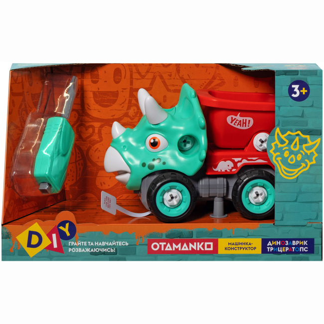 Конструктори з унікальними деталями - Конструктор Otamanko Трицератопс самоскид Блакитний/червоний (5320302)#2