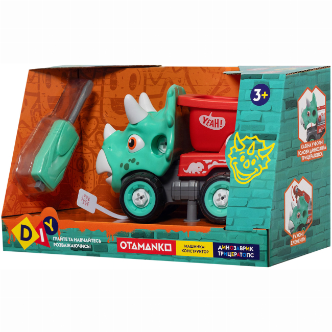 Конструктори з унікальними деталями - Конструктор Otamanko Трицератопс самоскид Блакитний/червоний (5320302)#4