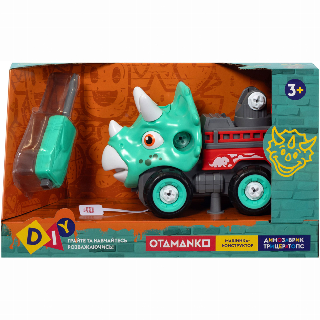 Конструктори з унікальними деталями - Конструктор Otamanko Трицератопс пожежна драбина Блакитний/червоний (5320303)#2