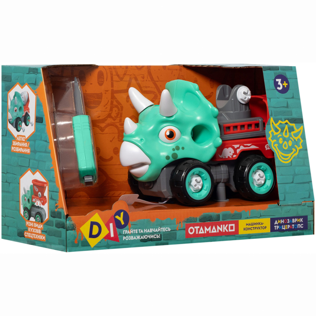 Конструктори з унікальними деталями - Конструктор Otamanko Трицератопс пожежна драбина Блакитний/червоний (5320303)#3