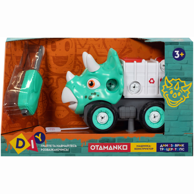 Конструктори з унікальними деталями - Конструктор Otamanko Трицератопс смітєвоз Блакитний/червоний (5320304)#2
