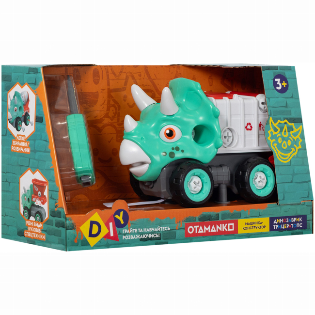 Конструктори з унікальними деталями - Конструктор Otamanko Трицератопс смітєвоз Блакитний/червоний (5320304)#3