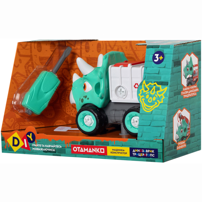 Конструктори з унікальними деталями - Конструктор Otamanko Трицератопс смітєвоз Блакитний/червоний (5320304)#4