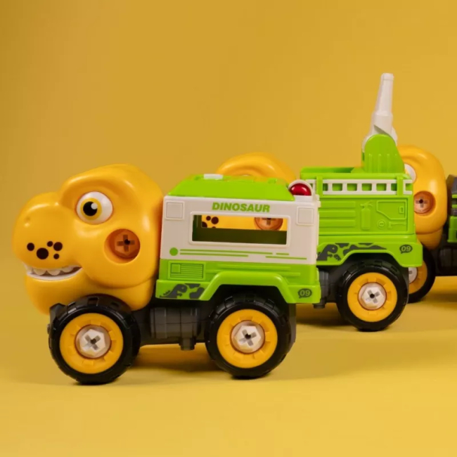 Конструктори з унікальними деталями - Конструктор Otamanko Тиранозавр пожежна машина жовтий/зелений (5320308)#4