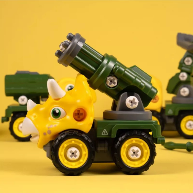 Конструктори з унікальними деталями -  Конструктор Otamanko Машинка-трансформер Динозавр 5 в 1 зелений/жовтий (5320312)#2