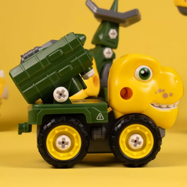 Конструктори з унікальними деталями -  Конструктор Otamanko Машинка-трансформер Динозавр 5 в 1 зелений/жовтий (5320312)#6