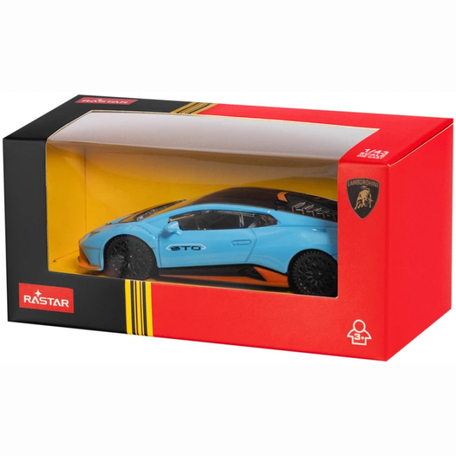 Автомодели - Автомодель Rastar Lamborghini Huracan STO 1:43 голубая (4540123)#5