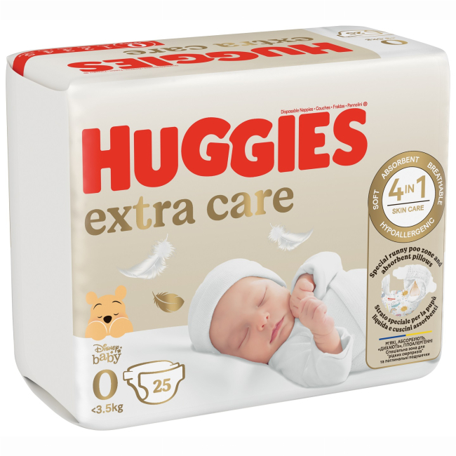 Подгузники - Подгузники Huggies Extra Care 0+ до 3 кг 25 шт (5029053548647)#2