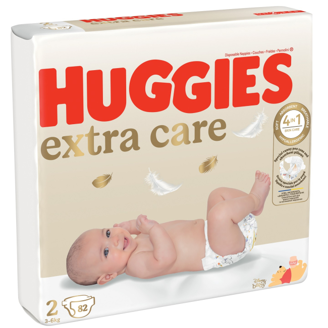 Підгузки - Підгузки Huggies Extra Care 2 M-Pack 3-6 кг 82 x 2 шт (5029053578088)#2