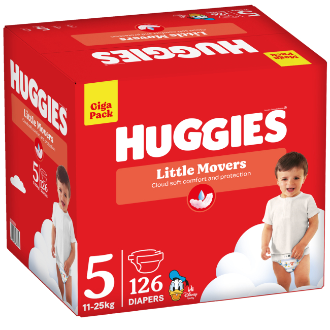 Подгузники - Подгузники Huggies Little Movers 5 Giga Pack 11-25 кг 126 шт (5029053583419)#2