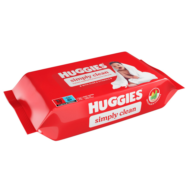 Пелюшки та серветки - Вологі серветки Huggies Simply Clean 72 шт (5029053582238)#2