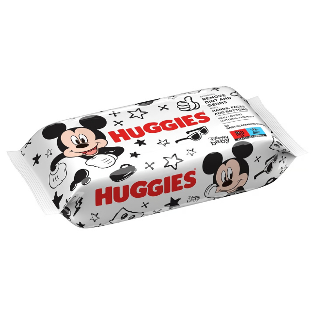 Пелюшки та серветки - Вологі серветки Huggies Mickey Mouse 56 шт (5029053580371)#2