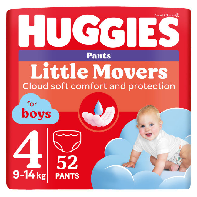 Підгузки - Підгузки-трусики Huggies Little Movers для хлопчиків 4 M-Pack 9-14 кг 52 x 2 шт (5029054568088)#2