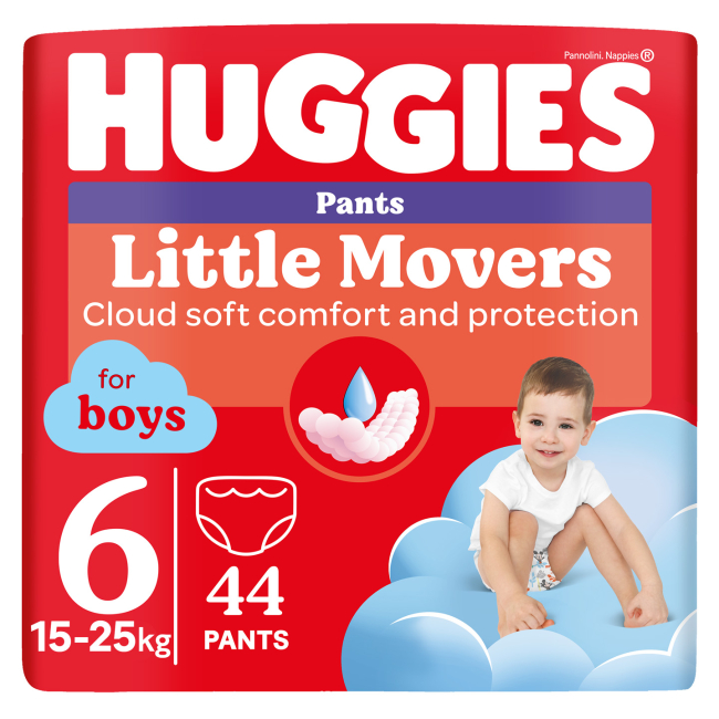 Підгузки - Підгузки-трусики Huggies Little Movers для хлопчиків 6 M-Pack 15-25 кг 44 x 2 шт (5029054568200)#2