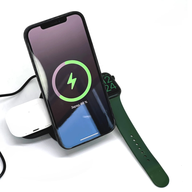 Павербанки - Зарядное устройство беспроводное Remzona Foldy 15W (WCH-02BK)#6