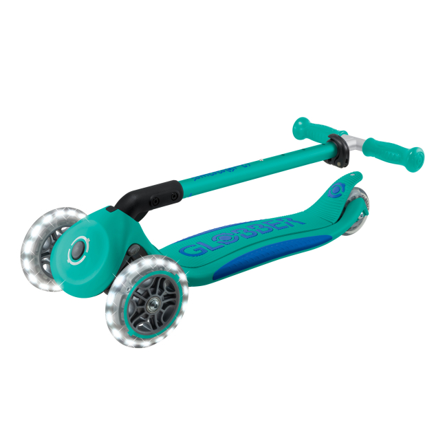 Самокати - ​Самокат Globber Elite lights смарагдово-зелений (439-607-3)#6