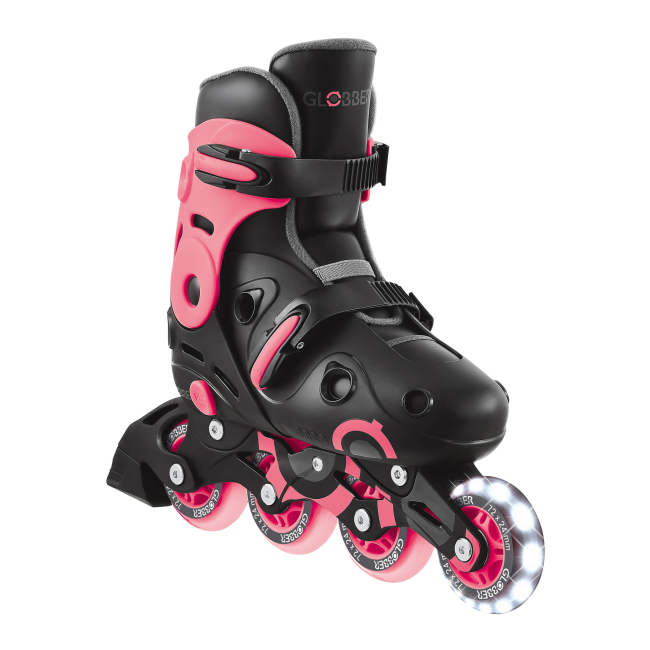 Ролики дитячі - Роликові ковзани Globber Go skates lights коралові розмір 34-37 (785-110)#2