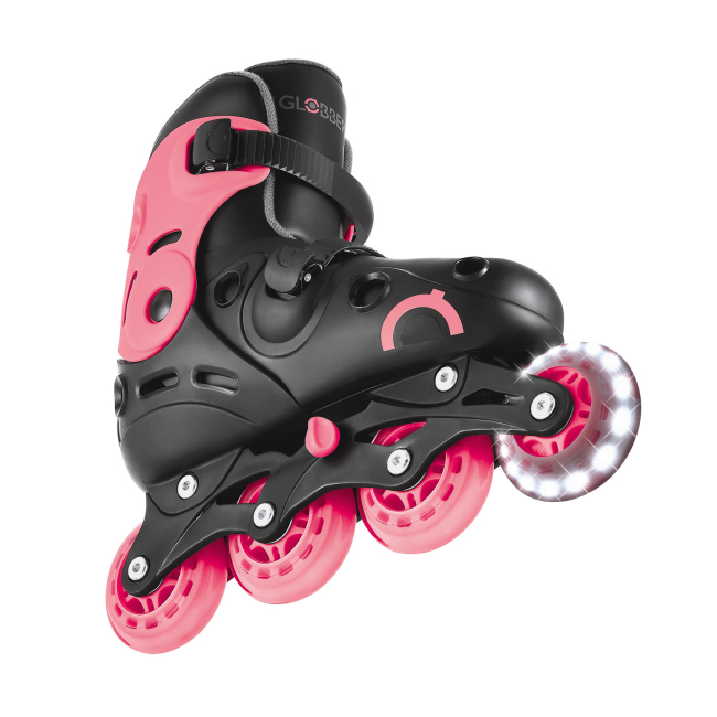 Ролики дитячі - Роликові ковзани Globber Go skates lights коралові розмір 34-37 (785-110)#3
