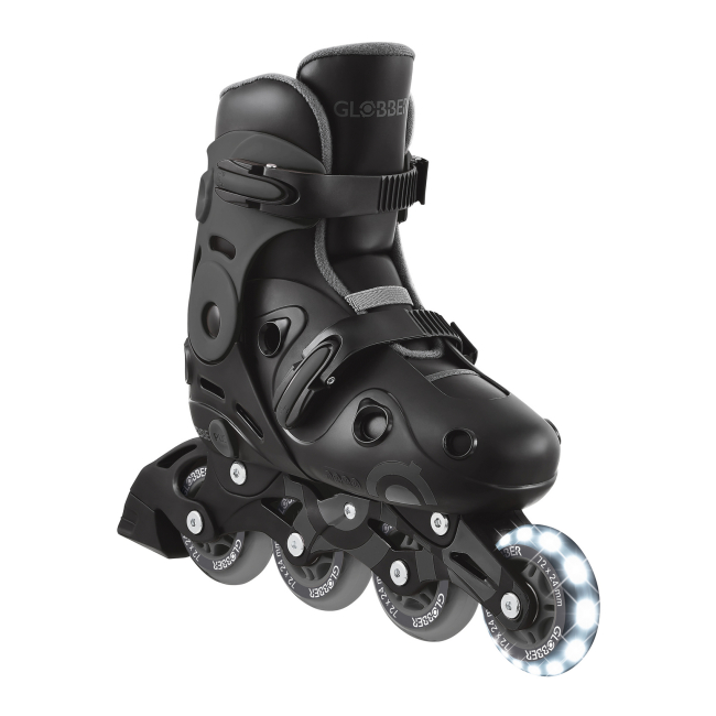 Ролики детские - Роликовые коньки Globber Go skates lights серые размер 34-37 (785-120)#2