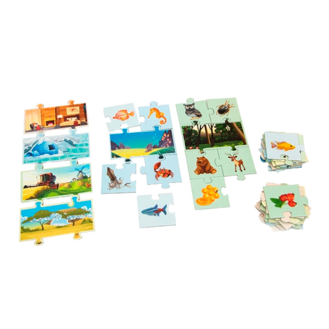 Пазли - Пазл Strateg Хто що їсть Де живе 54 елементи (30910)#2