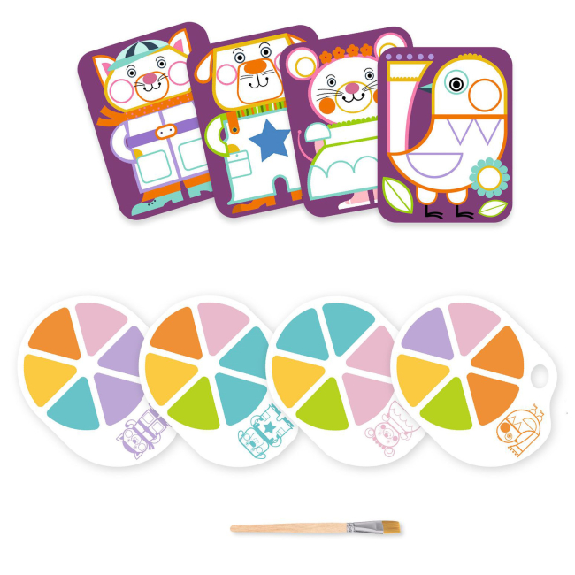 Товары для рисования - Набор для раскраски DJECO Пухлые щечки (DJ09133)#2