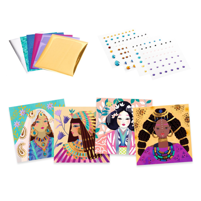 Товары для рисования - ​Набор для творчества DJECO Аппликация фольгой Драгоценные украшения (DJ09527)#2