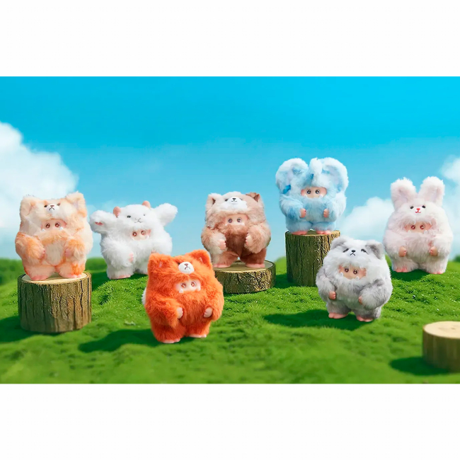 Персонажи мультфильмов - ​Мягкая игрушка-сюрприз 10/10 Toys Giggle monster Лесные пушистики (GM9981134)#2