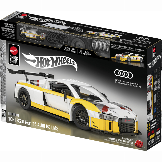 Конструкторы Hot Wheels - Машинка-конструктор Mattel Brick Shop Elite Audi R8 LMS (JFT18)#4