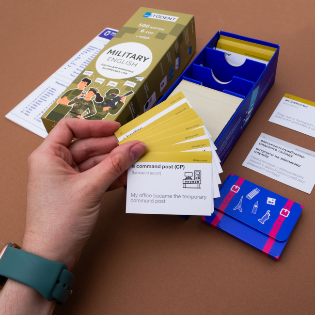 Учебная литература - Картки для вивчення англійської мови «Military English. 500 карток» (рівень А2-В2)  (9786177702671)#6