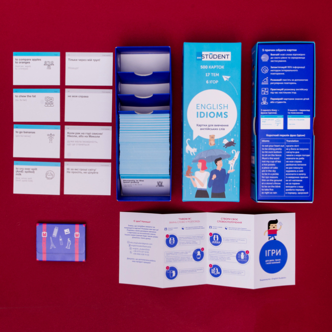 Учебная литература - Картки для вивчення англійської мови «English Idioms» (рівень В1-С1)  (9786177702312)#3
