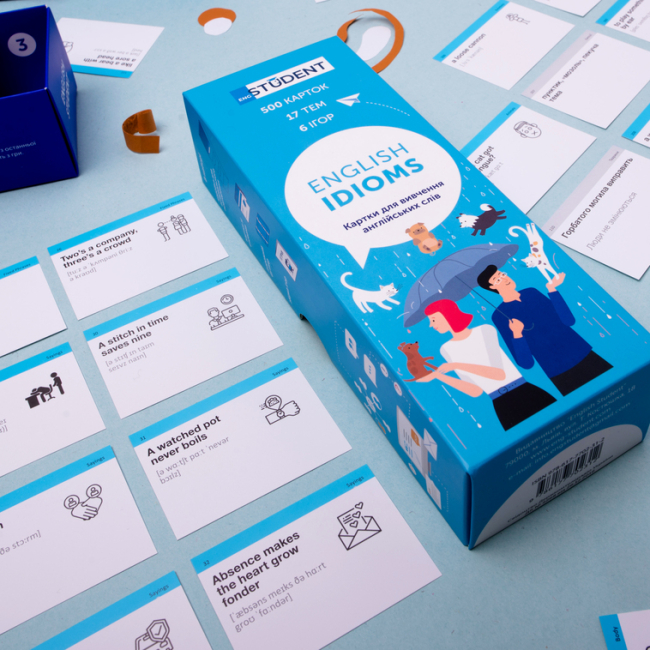Учебная литература - Картки для вивчення англійської мови «English Idioms» (рівень В1-С1)  (9786177702312)#4