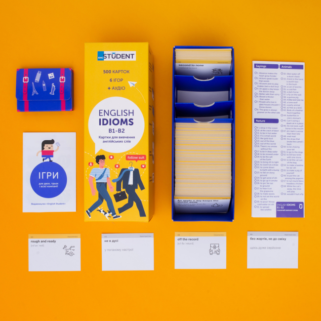 Учебная литература - Картки для вивчення англійської мови «English Idioms» (рівень B1-B2) (9786177702657)#3