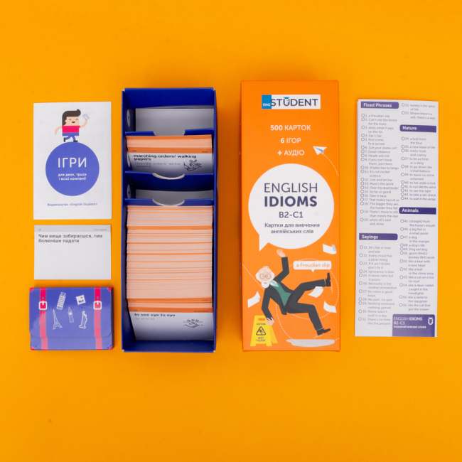 Учебная литература - Картки для вивчення англійської мови «English Idioms» (рівень B2-C1) (9786177702725)#3
