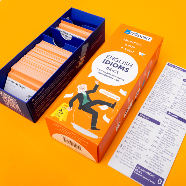 Учебная литература - Картки для вивчення англійської мови «English Idioms» (рівень B2-C1) (9786177702725)#4
